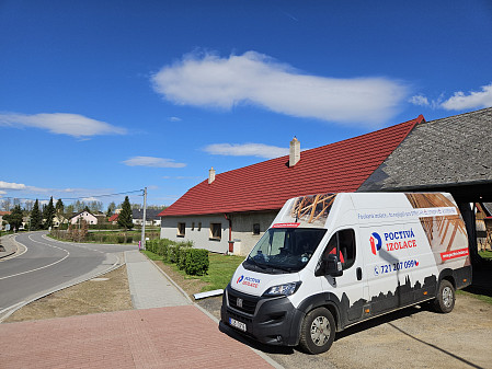 Izolace stropu z prostoru půdy v Dobroníně na Jihlavsku